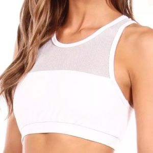 Strut-This The Chase White Racerback Sports Bra M